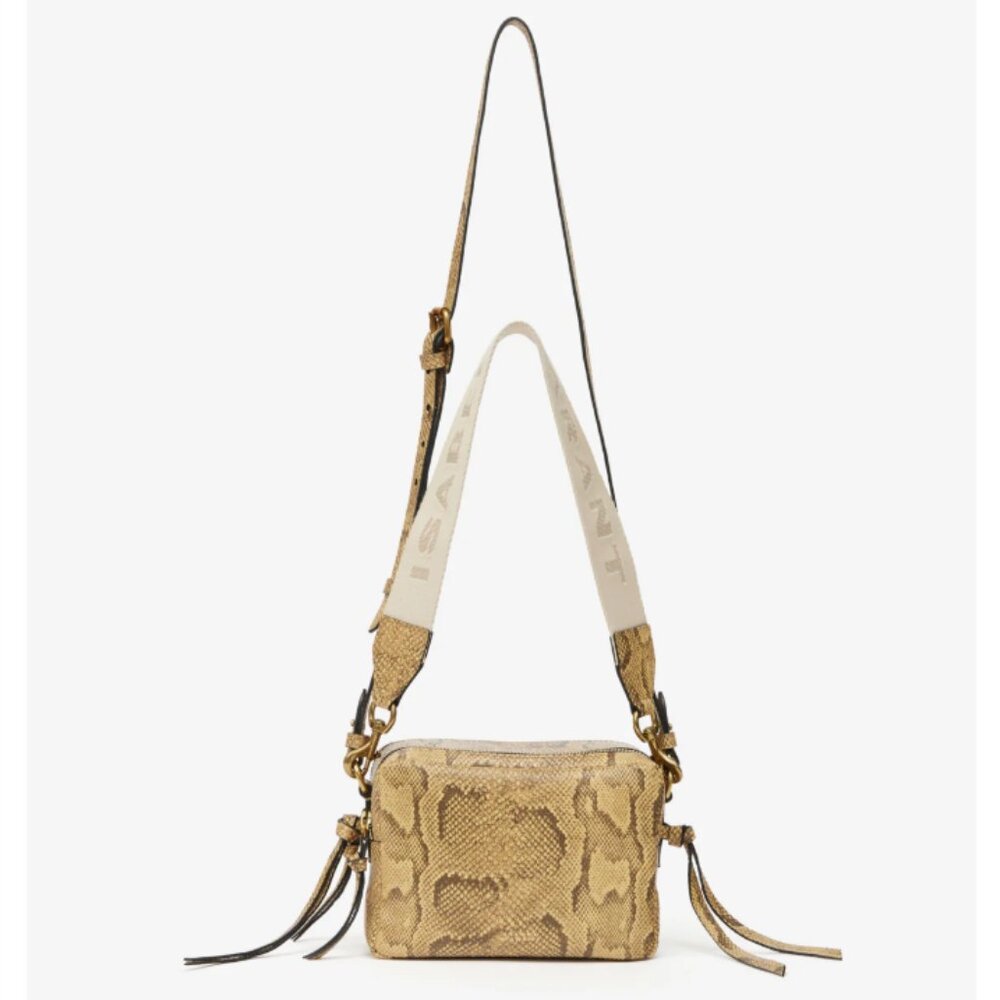 ISABEL MARANT Wardy Camera Bag in Snake Print Leather